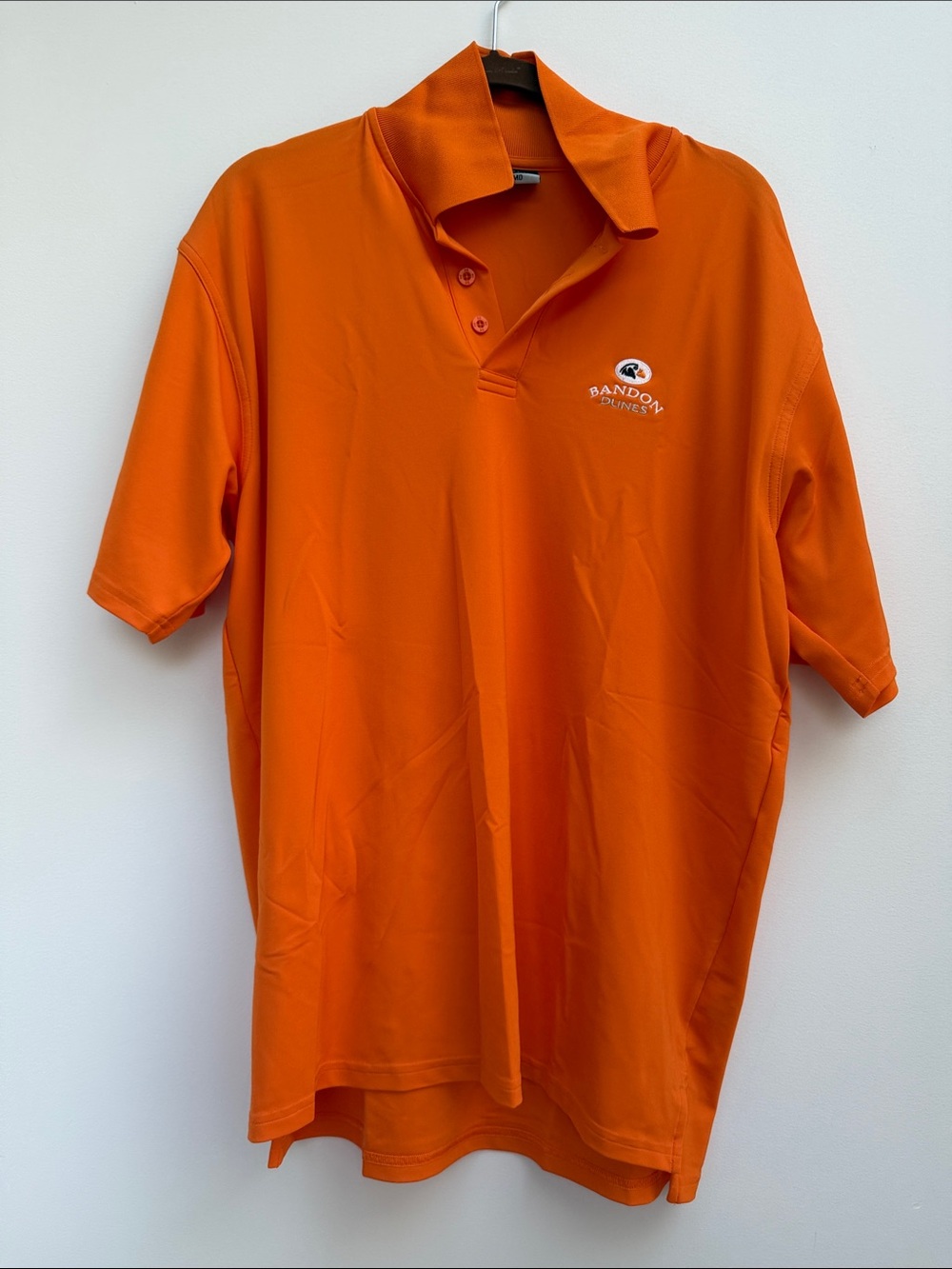 Under Armour Orange Golf Polo Shirt- Bandon Dunes Logo-size M